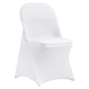 stretch spandex folding chair covers universal fitted chair cover removable washable protective slipcovers for wedding holiday banquet party celebration dining 50pcs white 10.jpg