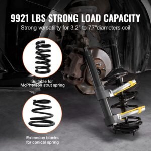 strut spring compressor set macpherson strut spring compressor kit interchangeable fork strut coil extractor remover tool with yellow protective sleeve and carrying case.jpg