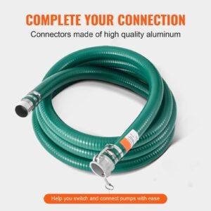suction hose 2 in x 20 ft green high quality hose with camlock connectors and aluminum fittings fit various pumps for sewage treatment water transportation and more agricultural purposes 2.jpg