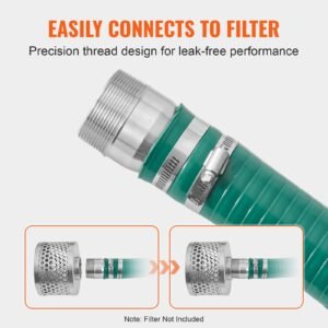 suction hose 2 in x 20 ft green high quality hose with camlock connectors and aluminum fittings fit various pumps for sewage treatment water transportation and more agricultural purposes 4.jpg