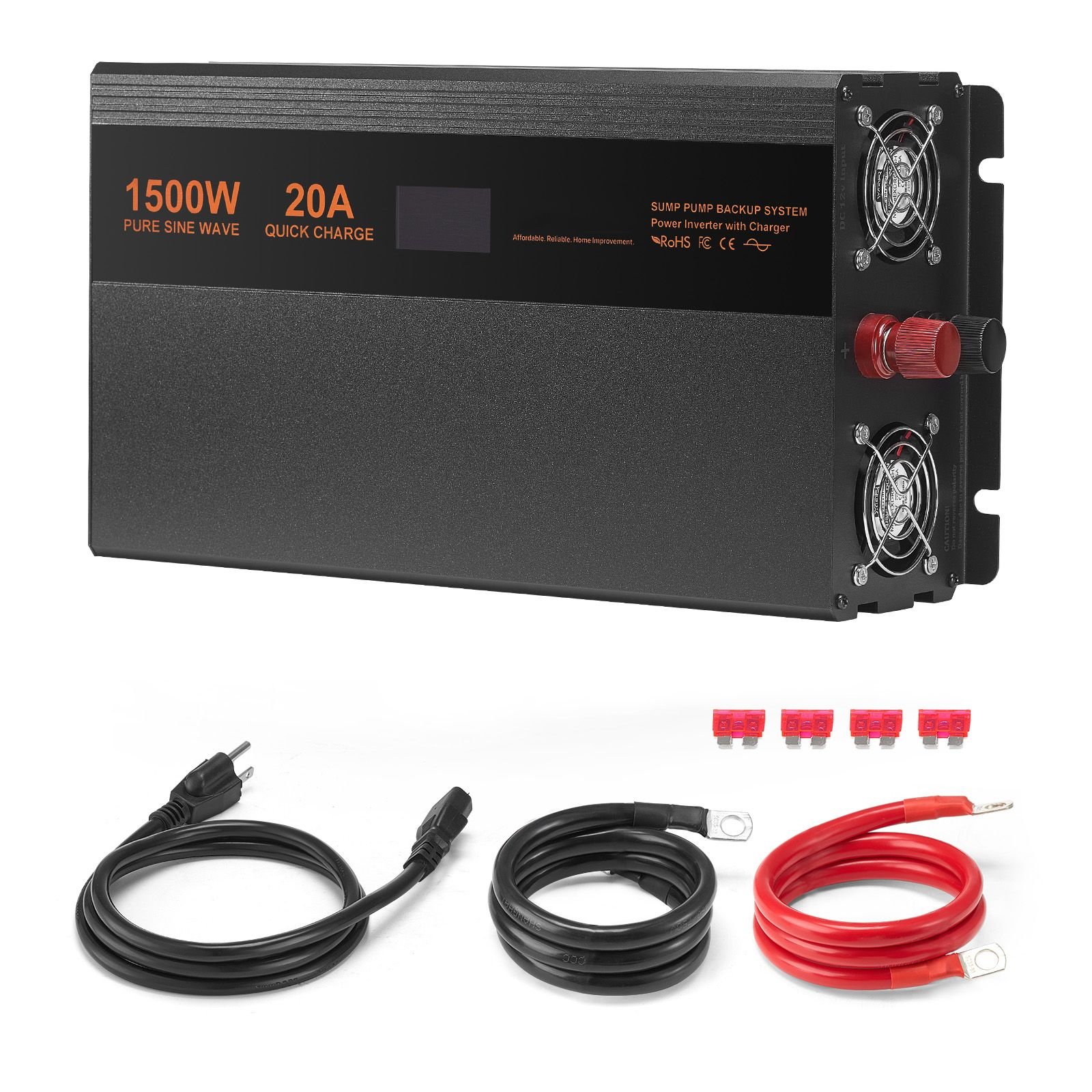 sump pump battery backup system 1500w auto switches to battery inverter for continuous sump pump operation pure sine wave lcd display for basement protection emergency and power outage.jpg