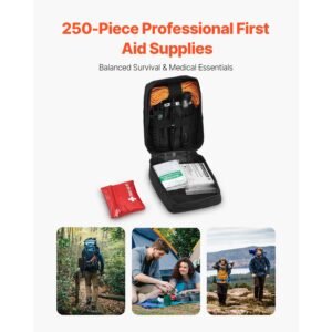 survival first aid kit 250 pieces 600d nylon trauma first aid bag survival gear and equipment emergency kits for men women camping boat earthquake hiking hunting and outdoor adventure 2.jpg
