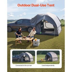 suv tent for camping 8ft l x 8ft w waterproof pu2000mm spacious double layer design for 5 8 person suv camping tent with mesh windows includes rainfly storage bag for outdoor activities 1.jpg