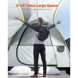 suv tent for camping 8ft l x 8ft w waterproof pu2000mm spacious double layer design for 5 8 person suv camping tent with mesh windows includes rainfly storage bag for outdoor activities 2.jpg