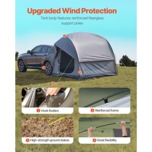 suv tent for camping 8ft l x 8ft w waterproof pu2000mm spacious double layer design for 5 8 person suv camping tent with mesh windows includes rainfly storage bag for outdoor activities 3.jpg