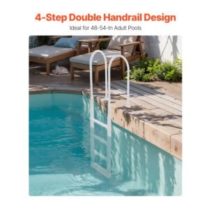 swimming pool ladder 4 step double handrails stair non slip thickened heavy duty steps load capacity 300 lb for 48 54 in inground above ground pools of any deck surface indoor outdoor 1.jpg