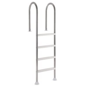 swimming pool ladder 4 step double handrails stairs with non slip heavy duty steps stainless steel load capacity 265 lbs for 54 in inground pools with mounted deck board indoor outdoor 5.jpg