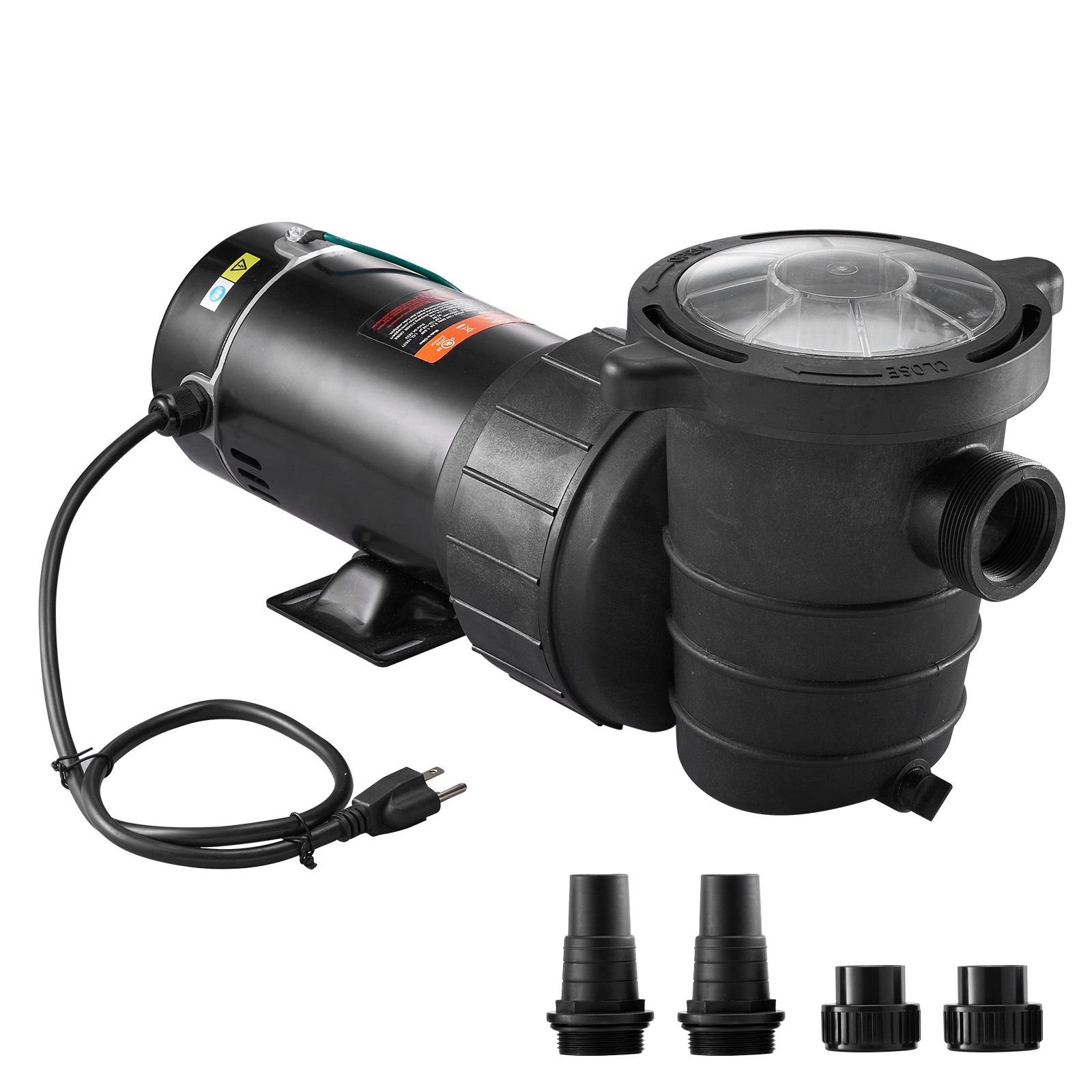 swimming pool pump 2.0hp 115v 1500w, single speed pumps for above ground pool, powerful pool pumps with strainer basket, 5400 gph max. flow, etl certification