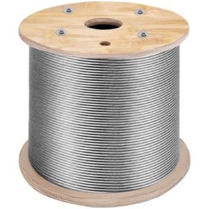 T316 1x19 Stainless Steel Cable 1/8" Cable Rail Wire Rope Aircraft Cable 984FT