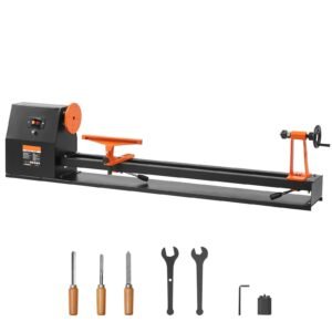 tabletop wood lathe dimensions 14x40 inches motor power 05 hp 370w features variable speeds 885124517152425 rpm includes chisels faceplate plastic handle hex wrench ideal for craf.jpg