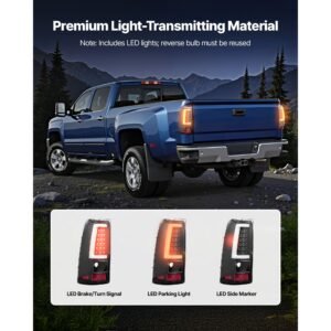 tail light assembly compatible with 2003 2006 chevy silverado 1500 1500 hd 2500 2500 hd 3500 2007 2007 chevy classic 2pcs driver passenger side led taillight brake lamps with bulbs black 3.jpg