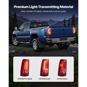 tail light assembly compatible with 2003 2006 chevy silverado 1500 1500 hd 2500 2500 hd 3500 2007 2007 chevy classic 2pcs driver passenger side led taillight brake lamps with bulbs red 3.jpg