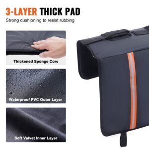 tailgate bike pad 53 truck tailgate pad carry 5 mountain bikes upgraded grooves tailgate protection pad with reflective strips and tool pockets with camera opening for mid size pickup trucks 2.jpg