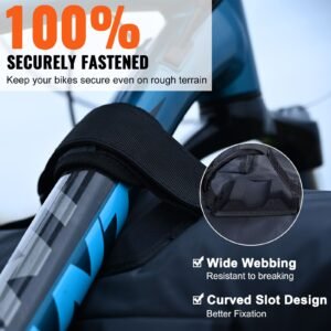 tailgate bike pad 53 truck tailgate pad carry 5 mountain bikes upgraded grooves tailgate protection pad with reflective strips and tool pockets with camera opening for mid size pickup trucks 3.jpg