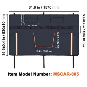 tailgate bike pad 62 truck tailgate pad carry 6 mountain bikes tailgate protection pad with reflective strips and tool pockets tailgate pad with rear camera opening for pickup trucks 3.jpg