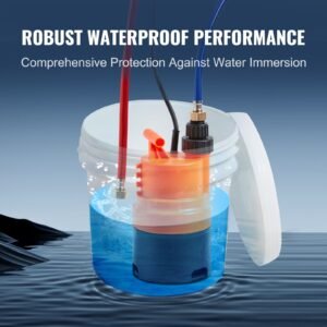 tankless water heater flushing kit, includes efficient pump & 3.7 gallon pail & 2 hoses, wrench and adapter for quick install, easy to start water heater flush descale kit anti corrosion