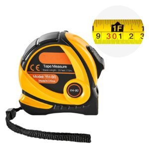 tape measure 25 ft length measuring tape with retractable imperial and metric ftm dual scale abs case easy read steel measurement tool for outdoordecoration 3.jpg