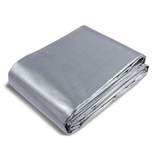 Tarp Heavy Duty Waterproof 20x30 ft, Plastic Poly Tarp Cover 10 Mil, Multi Purpose Tear UV and Temperature Resistant Outdoor Tarpaulin with High Durability Reinforced Grommets (Silver/Brown)