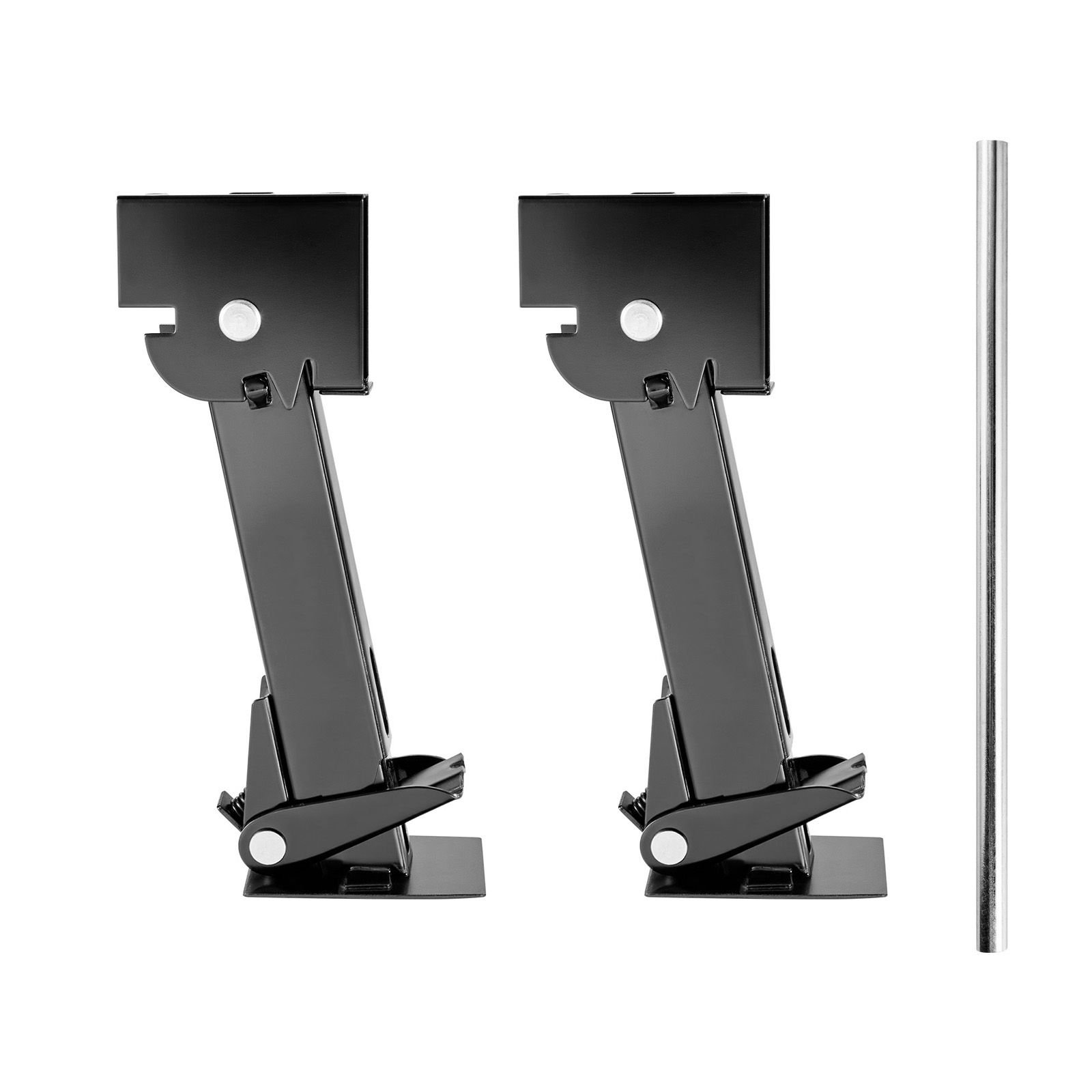 telescoping stabilizer jack, 2pcs telescoping folding trailer jack, trailer swing down stabilizer jack for rv trailer, supports 1000lbs capacity each, adjustable from 11.7 inch to 18.2 inch