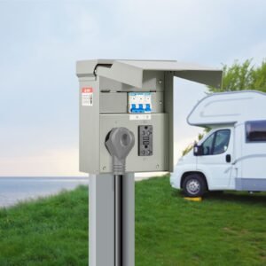 temporary power outlet panel 20 50 amp rv ev electrical outlet panel with nema 50 amp gfci 20 amp receptacle installed pre wired ip54 weatherproof box for rv camper car travel motorhome 2.jpg