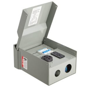 temporary power outlet panel 20 50 amp rv ev electrical outlet panel with nema 50 amp gfci 20 amp receptacle installed pre wired ip54 weatherproof box for rv camper car travel motorhome 4.jpg