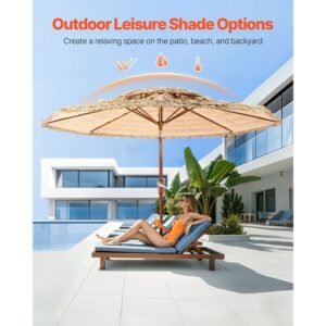 tiki umbrella 9 ft thatched patio umbrella with tilt 2 tier hawaiian style beach parasol with pp thatch and 8 metal ribs grass pool umbrellas for beach patio poolside backyard garden 1.jpg