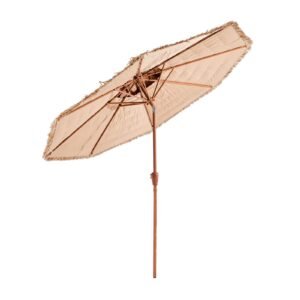 tiki umbrella 9 ft thatched patio umbrella with tilt 2 tier hawaiian style beach parasol with pp thatch and 8 metal ribs grass pool umbrellas for beach patio poolside backyard garden 3.jpg