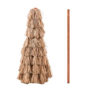 tiki umbrella 9 ft thatched patio umbrella with tilt 2 tier hawaiian style beach parasol with pp thatch and 8 metal ribs grass pool umbrellas for beach patio poolside backyard garden 4.jpg