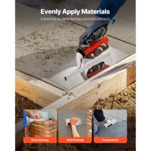 tile tools stainless steel flat finishing trowel 109 x 44 in concrete cement drywall plastering tile masonry construction hand tools with handle for apply spread flatten smooth polish 3.jpg