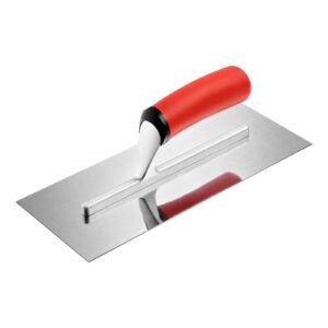 Tile Tools, Stainless Steel Flat Finishing Trowel, 10.9 x 4.4 in Concrete Cement Drywall Plastering Tile Masonry Construction Hand Tools with Handle, for Apply, Spread, Flatten, Smooth, Polish