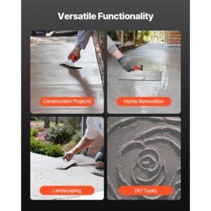 tile tools stainless steel flat finishing trowel 109 x 44 in concrete cement drywall plastering tile masonry construction hand tools with handle for apply spread flatten smooth polish 4.jpg