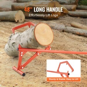 timberjack 465 in heavy duty steel log roller log lifter with adjustable cant hook logging tools log jack for logs ups to 25 dia timber jack for rolling cutting and lifting logs 1.jpg