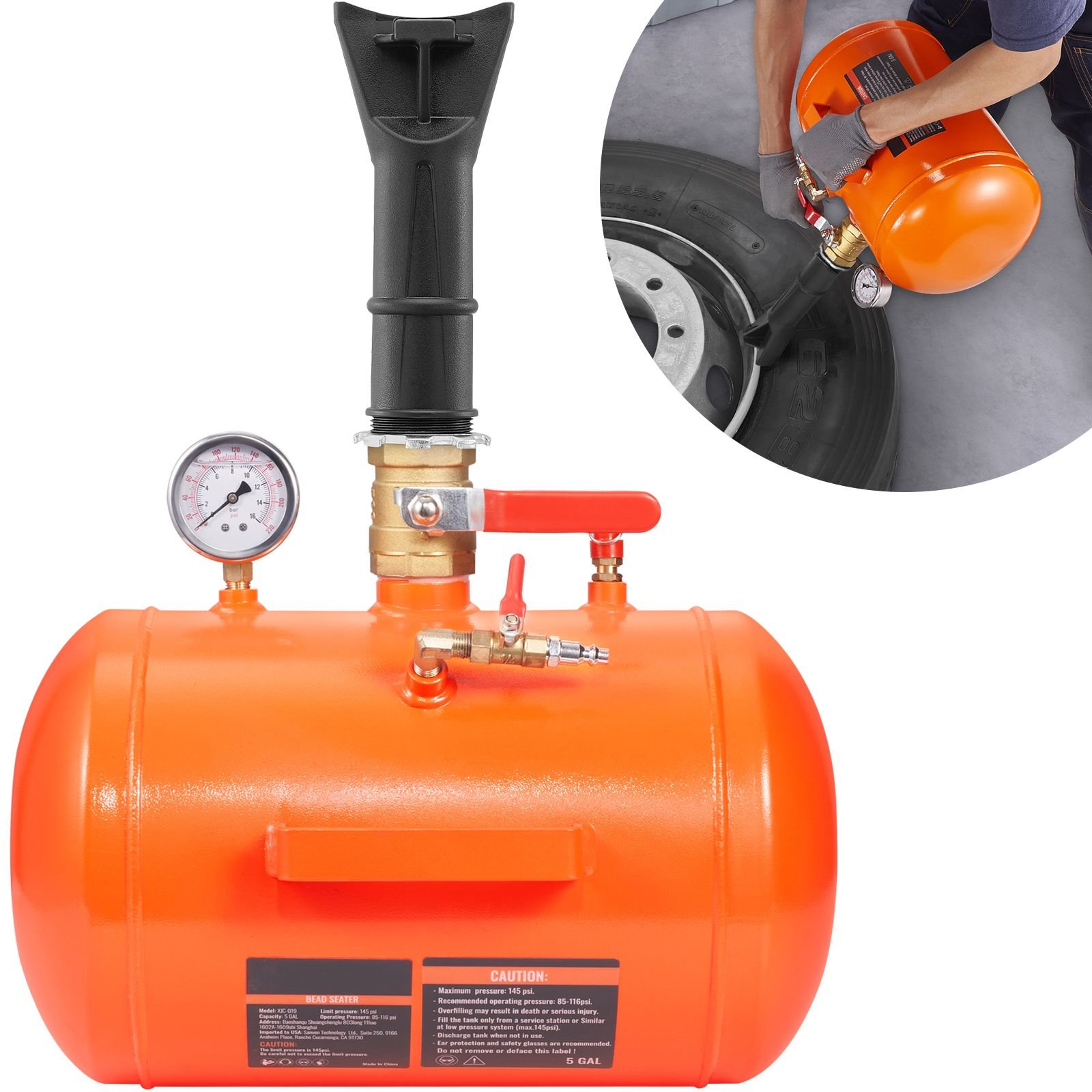 tire bead blaster 5 gallon19l capacity includes pressure gauge handle 145 psi max inflation tank operates between 85 116 psi for cars trucks and atvs.jpg