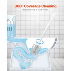 toilet brush and holder set toilet bowl brush and holder with comfortable pp handle compact bathroom scrubber cleaner deep cleaning and drip proof for bathroom rv toilets white grey 1.jpg