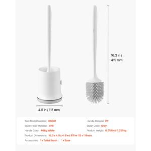 toilet brush and holder set toilet bowl brush and holder with comfortable pp handle compact bathroom scrubber cleaner deep cleaning and drip proof for bathroom rv toilets white grey 3.jpg