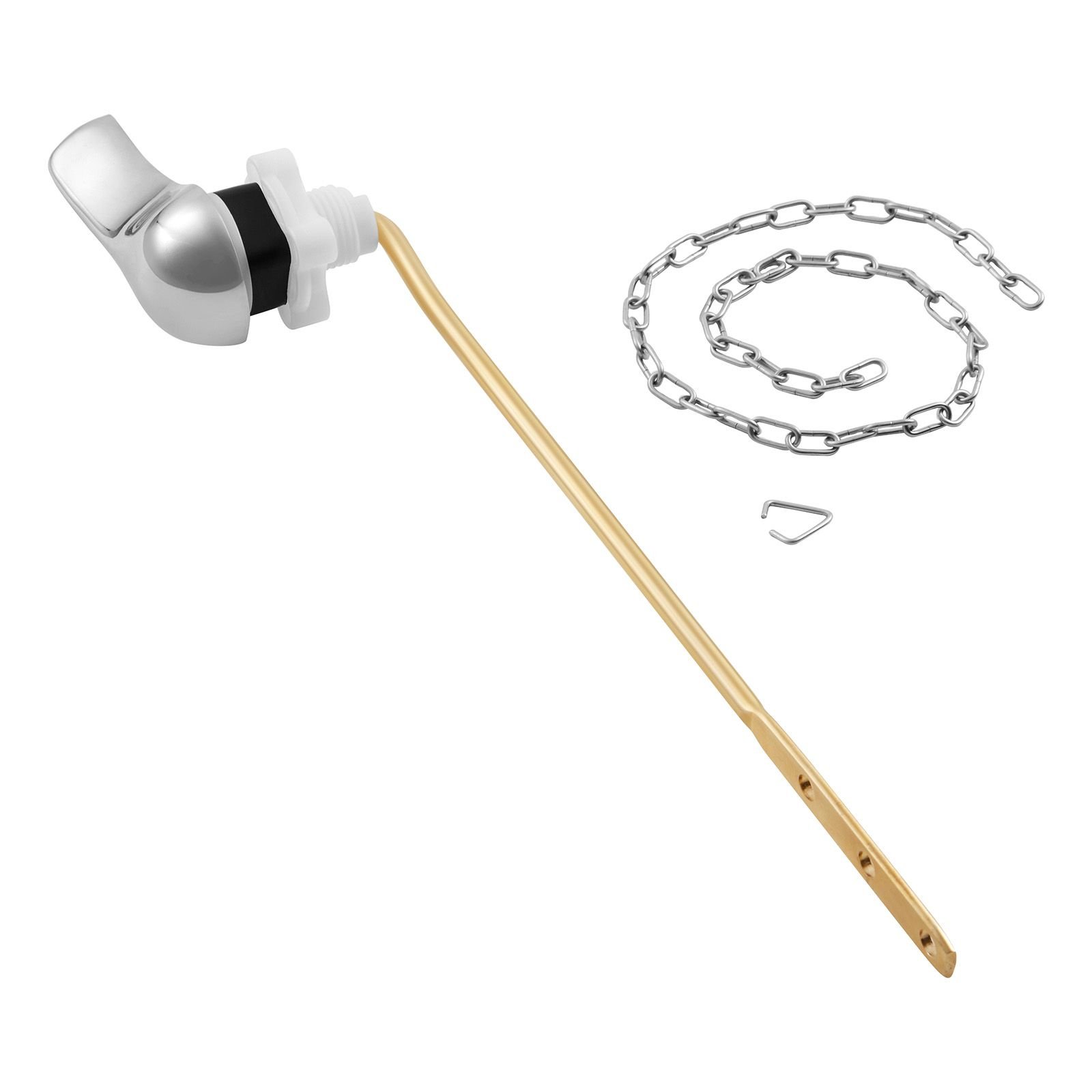 toilet handle replacement kit front mount universal toilet handle toilet handle lever with stainless steel flapper chain toilet flush handle fits various toilet tanks chrome finish silver.jpg