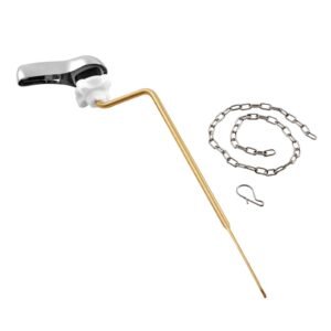 toilet handle replacement kit side mount universal toilet handle toilet handle lever with stainless steel flapper chain toilet flush handle fits various toilet tanks chrome finish silver 3.jpg