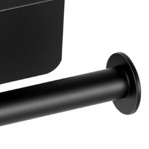 toilet paper holder with shelf fits mega rolls size stainless steel rustproof material wall mounted with screws and double sided tape toilet roll tissue holder for bathroom matte black 2.jpg