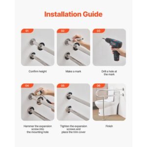 toilet safety rail 315 inch u shaped handicap grab bar 304 stainless steel senior safety pole toilet grab bars with anti slip handle 300 lbs load capacity security handrail with support leg 3.jpg