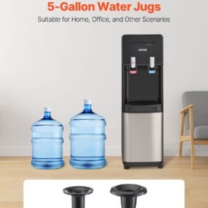 top loading water cooler dispenser hot and cold water dispenser for 3 or 5 gallons bottles sturdy stainless steel and child security lock ideal for homes kitchens offices dorms black 2.jpg
