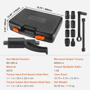 torque multiplier 1 inch drive lug nut wrenchmultiplier heavy duty torque multiplier wrench set 158 4800nm lug nut remover includes 8 sockets 24 38mm and storage case 5.jpg