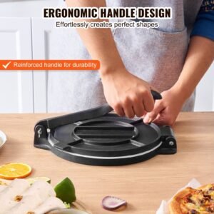 tortilla press 8 inch tortilla and roti maker cast iron heavy duty tortilladora press pre seasoned pataconera maker with 100 pcs parchment paper dough maker for flour tortilla tawa silver 3.jpg
