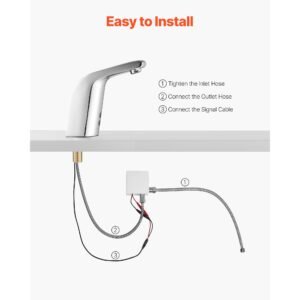 touchless bathroom sink faucet automatic motion sensor restroom toilet faucet cold water with single hole battery operated for 916 in pipe commercial lavatorychrome plated silver 16.jpg