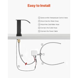 touchless bathroom sink faucet automatic motion sensor waterfall restroom toilet faucet with hole cover plate battery operatedhotcold water for 916 in pipe commercial lavatorymatte black 4.jpg