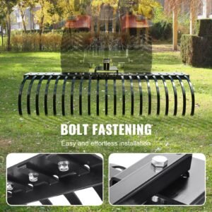 tow behind landscape rake 60 tow dethatcher with 21 steel coil tines lawn dethatcher rake attaches to 48 or 60 toolbars and 3 point suspension systems for leaves pine needles and grass 5.jpg