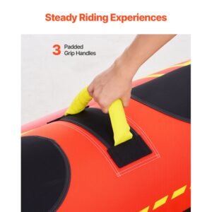 towable tubes for boating 1 3 riders inflatable boat tubes and towables 510lbs capacity hot dog water sport tube for boat to pull with full nylon cover padded handles speed safety valve 4.jpg