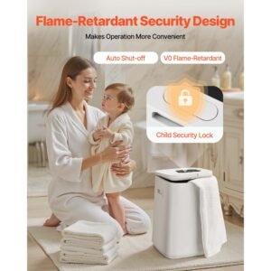 towel warmers for bathroom, towel warmer bucket with child lock & high temp indicator & 24h delay timer & auto shut off fits up to 4 oversized bath towels, blankets, clothes, bathrobes and more
