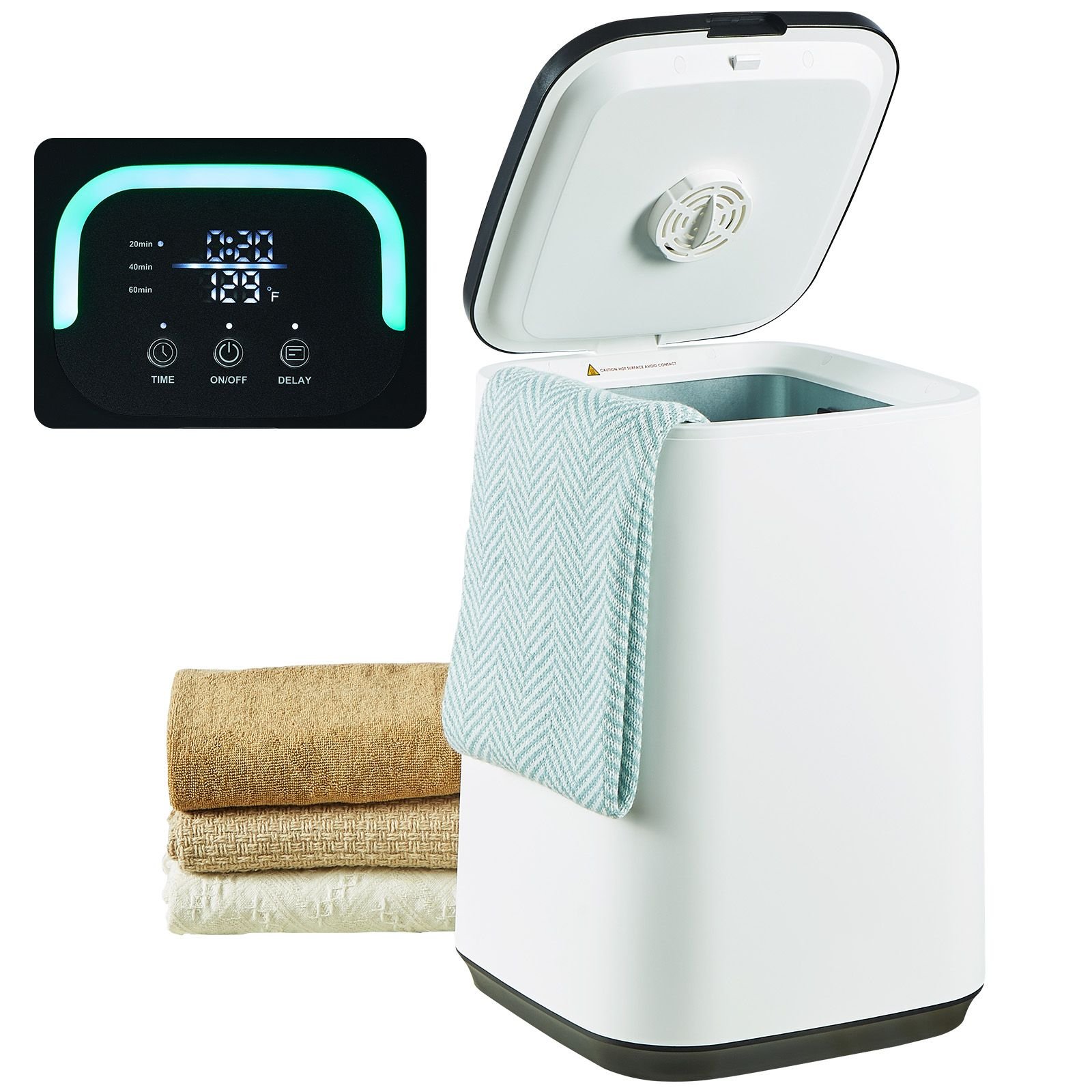 towel warmers for bathroom towel warmer bucket with child lock high temp indicator 24h delay timer auto shut off fits up to 4 oversized bath towels blankets clothes bathrobes and more.jpg