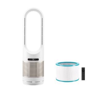tower fan bladeless 164fts velocity floor fan that blows cold air 80 oscillating 8 speed fans 8h timer standing fans with h13 hepa filtration remote control air purification mode 1.jpg