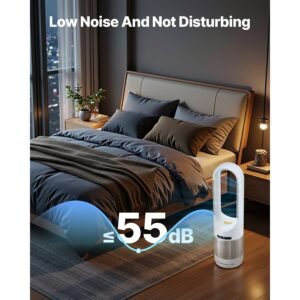 tower fan bladeless 164fts velocity floor fan that blows cold air 80 oscillating 8 speed fans 8h timer standing fans with h13 hepa filtration remote control air purification mode 4.jpg